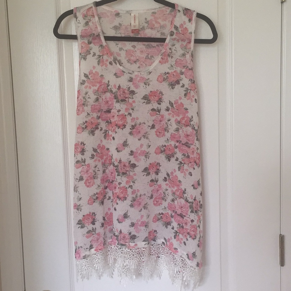 No Boundaries Lace Embellished Tank Top